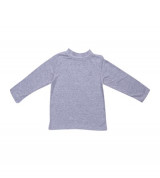 Áo thun sơ sinh cổ 3 phân La Pomme TL021 (ghi)