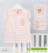 Áo gile sơ sinh kẻ hình thỏ Uala UR3301 (nhiều màu)