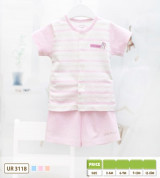 Bộ quần áo sơ sinh cộc tay cúc giữa Uala Rogo UR3118