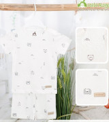 Bộ quần áo sơ sinh Uala cộc tay in hình UR3192