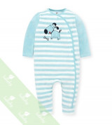 Body liền quần băng lông sơ sinh Lullaby NH07-18 (màu xanh)