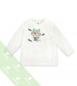 Áo sơ sinh cài lệch băng lông Lullaby NH05-18 (màu trắng)