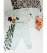 Bộ nỉ sơ sinh kẻ ngang TE002 (0-6M)