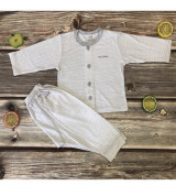 Bộ quần áo sơ sinh dài tay Noubaby (kẻ)