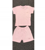 Bộ quần áo cộc tay sơ sinh Noubaby (màu hồng)