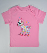 Áo sơ sinh tay ngắn cổ chồm IQ Baby bé gái (màu hồng)