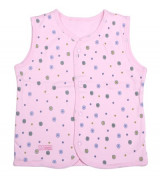 Áo gile sơ sinh 2 lớp Lullaby (màu hồng)