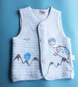 Áo gile sơ sinh xốp trẻ em in hình (3-24M)