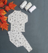 Bộ sơ sinh dài tay cổ lọ in họa tiết Bons99 (12m+)