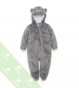 Body sơ sinh liền tất băng lông Lullaby NH11-18 (màu ghi)