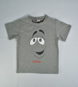 Áo sơ sinh tay ngắn in hình IQ Baby bé trai (màu xám)