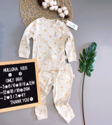 Bộ sơ sinh dài tay cài vai in họa tiết Bons99 (3m+)