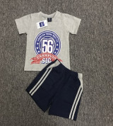 Bộ quần áo sơ sinh bé trai cộc tay in chữ champion (1-5T)