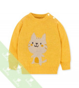 Áo len cài vai sơ sinh Lullaby NHL18-18 (màu vàng)