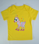 Áo sơ sinh tay ngắn cổ chồm IQ Baby bé gái (màu vàng)