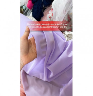 Habutai tím cà mềm xuôn đẹp 100k/4m khổ 1.5