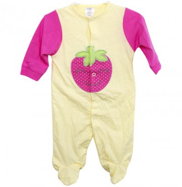 Body sơ sinh Thái in hình khỉ con, dâu tây X6-85