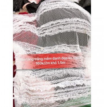 ren tầng trắng mềm đanh 160k/2m khổ 1,5