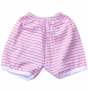 Quần đùi sơ sinh dệt kim kẻ