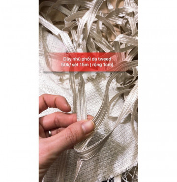 Dây nhũ phối áo váy 50k/set 15m bản 1cm