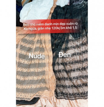 Vải ren nhũ cao cấp 120k/3m khổ 1,5