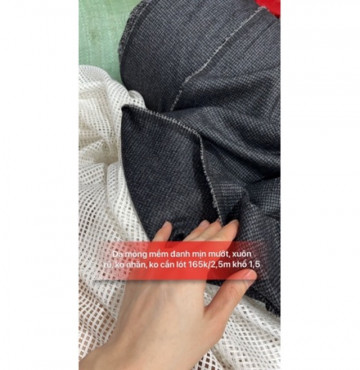 Dạ lông cừu mỏng mềm xuôn mướt 165k/2,5m khổ 1,5. ko cần lót