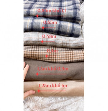 Sét dạ ép lông cừu bóc tách khâu tay mảnh nhỏ may cho bé