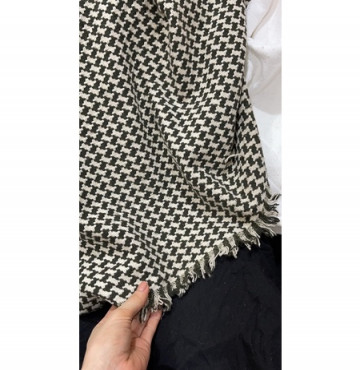 Dạ tweed nanh sói xanh phối trắng 180k/2m khổ 1,5