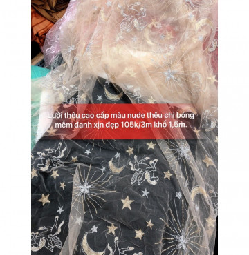 Vải lưới thêu cao cấp 105k/3m khổ 1,5