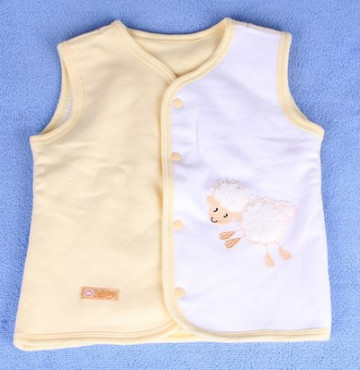 Áo gile sơ sinh lót bông Lullaby (màu vàng)