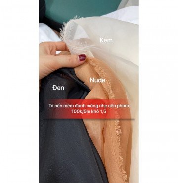 Vải tơ nến mỏng nhẹ lên phom 100k/5m khổ 1,5