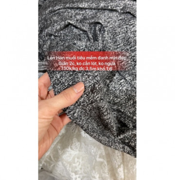Len muối tiêu mềm đanh đẹp 130k/kg 3,5m khổ 1,5