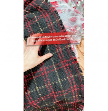 Dạ tweed kẻ cao cấp 180k/2m khổ 1,5m