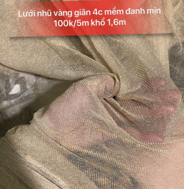 Lưới nhũ vàng mềm gián 100k/5mx1,6