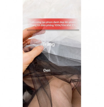 Lưới cứng làm phồng váy 100k/10m khổ 1,7