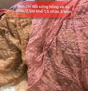 Ren chỉ cao cấp họa tiết đối xứng 100k/2,5m khổ 1,5 chân 2 biên