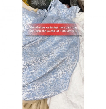 Gấm Vân hoa xah mềm đẹp giãn nhẹ 150k/3m khổ 1,5