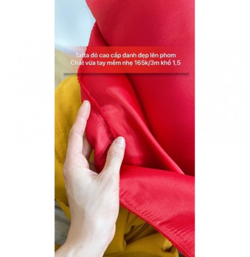 Tafta đỏ cao cấp đanh đẹp lên phom 165k/3m khổ 1,5