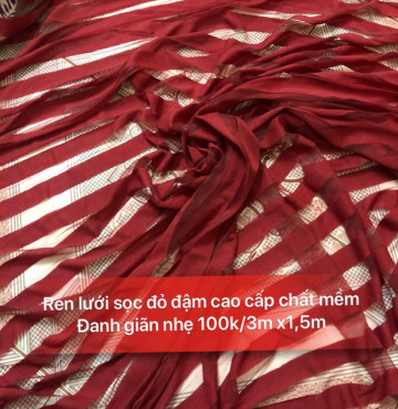 Ren sọc đỏ cao cấp 100k/3m khổ 1,5