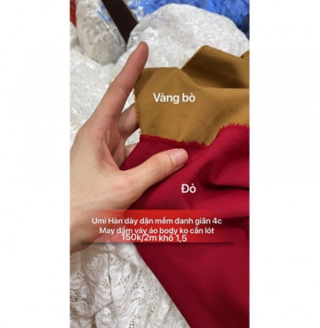 Vải Umi cao cấp giãn 4c dày dặn 150k/2m khổ 1,6
