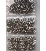 100 bộ cúc vành màu bạc nhọn sử dụng làm nút quần áo...