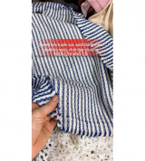 Tweed kim tuyến sọc xanh phối trắng mềm đẹp 160k/2m khổ 1,5