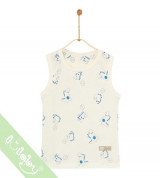 Áo sát nách sơ sinh Lullaby bé trai (màu trắng)