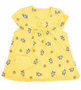 Áo sơ sinh chữ A tay ngắn Lullaby (màu vàng)