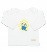 Áo sơ sinh cổ chồm Lullaby (trắng)