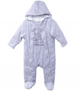 Body liền tất mũ cho bé sơ sinh VTE008 (màu ghi, vải bông)