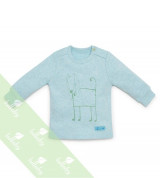 Áo sơ sinh Lullaby vai chồm bé trai (màu xanh)