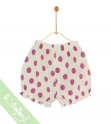 Quần đùi sơ sinh bèo gấu Lullaby bé gái (màu trắng)