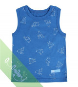 Áo sát nách sơ sinh Lullaby bé trai (xanh đậm)