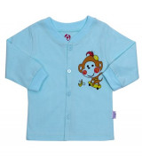 Áo sơ sinh dài tay cổ 2 phân Lovemom (xanh ngọc)